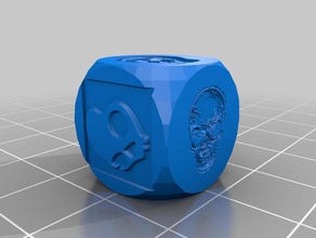 skull dice 2 customized 3d print model - Mito3D