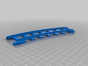 escalera curvada rieles chindren ferrocarril de juguete juego accesorios 3d print model - Mito3D