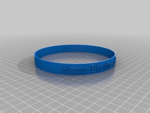 jon bday bracelet art customized 3d print model - Mito3D