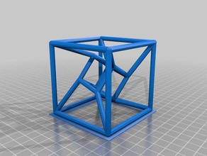 parametrische verzerrt tesseract math Kunst geometrie hypercube openscad 3d print model - Mito3D