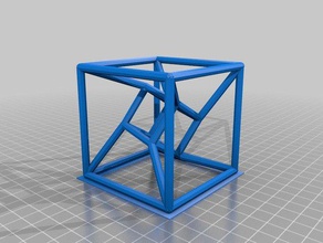 paramétrico distorsionada tesseract de matemáticas art la geometría hipercubo openscad 3d print model - Mito3D