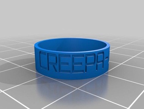 creepa-craft l'anneau les anneaux personnalisé 3d print model - Mito3D
