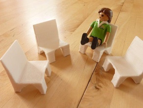 playmobil moderner silla sillón moderno de juguete juego accesorios asiento 3d print model - Mito3D