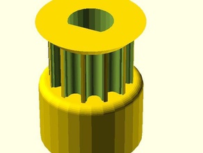 qu-bd in due una parte di ricambio qq 12-htd3-05 alluminio puleggia 3d la stampante parti one-up qubd cronometrante 3d print model - Mito3D