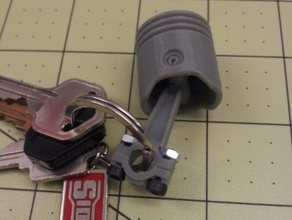 piston trousseau de bas nettoyage porte-clés moteur l'ingénierie partie 3d print model - Mito3D
