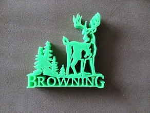 browning logo v2 des signes logos 3d print model - Mito3D