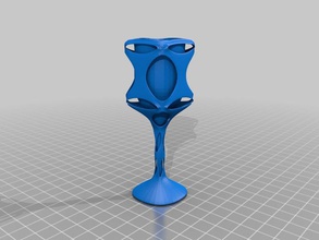 wine glass re-hashed other tableware 3d blender experiment reprap topmod wineglass 3d print model - Mito3D