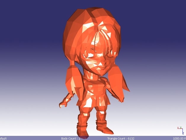 deformata ragazza di anime creature 3D print model - Mito3D