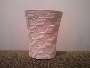 weekly cup nr3 kitchen dining 3d art cup-a-week household low res ornament pla single walled supportless ultimaker useful vase 3d print model - Mito3D