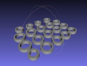 taille de l'anneau gages anneaux 3d print model - Mito3D