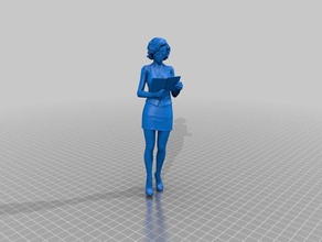 woman notepad people sexy womans 3d print model - Mito3D
