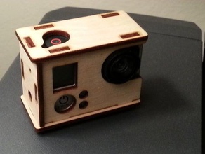 gopro hero 3-schwarz-laser-in der Lage Fall Kamera 3 mount lasercut 3d print model - Mito3D