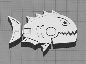 ataque pianhas peixe piranha movimento da mandíbula cauda animais dos desenhos animados criatura divertido o jaws jawz vida marinho modelo modelos pirahna imprimir lugar do mar tubarão sharkz brinquedo brinquedos água 3d print model - Mito3D
