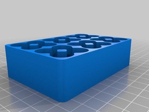 6 4 aa battery tray 2cm high organization customized 3d print model - Mito3D