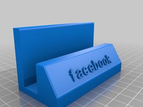 facebook titolare della carta art strumenti personalizzato 3d print model - Mito3D
