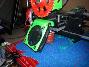 prusa i3 hinged fan mount 3d printer parts 40mm 3d print model - Mito3D