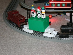christmas rail car 1 mechanical toys train toy 3d print model - Mito3D