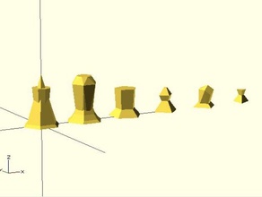 parametrische Abstraktion Schachspiel Spiel openscad Spielzeug 3d print model - Mito3D