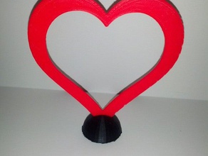 cuore in piedi sculture famiglia amore san valentino 3d print model - Mito3D