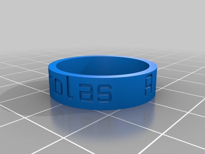 anel de nome anéis personalizado 3D print model - Mito3D