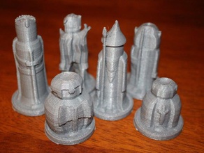 lord rings chess set of the 3d print model - Mito3D