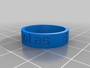 anel de nome anéis personalizado 3d print model - Mito3D
