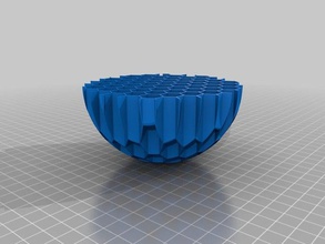 flatbottom honeysphere biology honeycomb overhang 3d print model - Mito3D