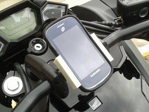 phone holder 22mm handlebar automotive bicycle cel clamp handle bar motorcycle samsung galaxy centura s3 mini 3d print model - Mito3D