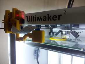 raspberry raspicam mount ultimaker 2 3d printer accessories pi camera ultimaker2 3d print model - Mito3D