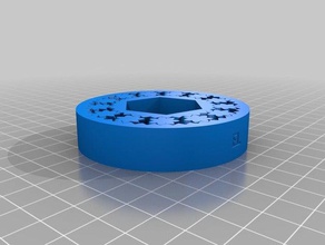 my customized gear bearing big hole parts 3d print model - Mito3D