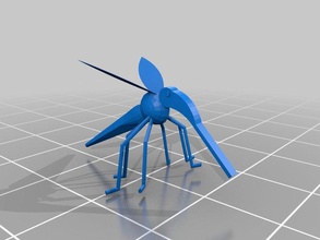 mosquito esculturas erro criativo criatura voar voando modelo mosiquito ao ar livre vento 3d print model - Mito3D