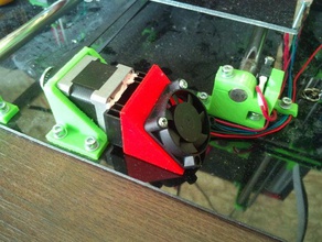 mendel90 y-axis motor fan duct 40mm 3d printer parts 3d print model - Mito3D