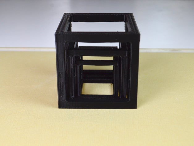 triple cube test du pont 3d de l'impression les tests transition hachette 3D print model - Mito3D