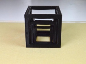 üçlü küp köprü test 3d baskı testleri köprüleme hachette pont 3d print model - Mito3D
