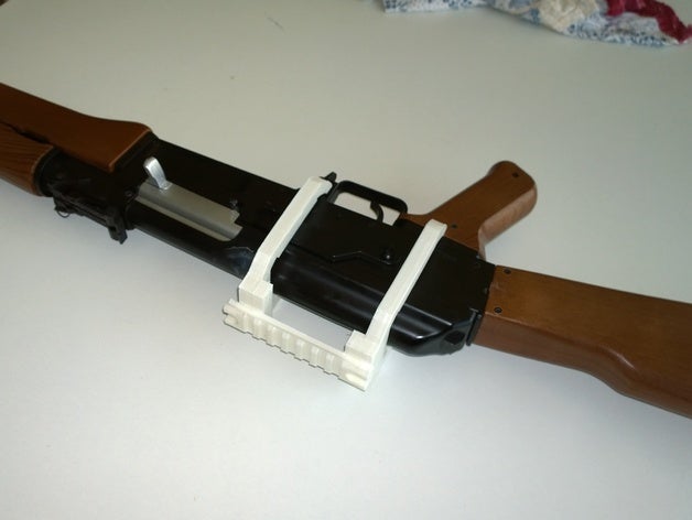 picatinny-rail adapter ak-47 sport im freien airsoft ak47 ris 3D print model - Mito3D