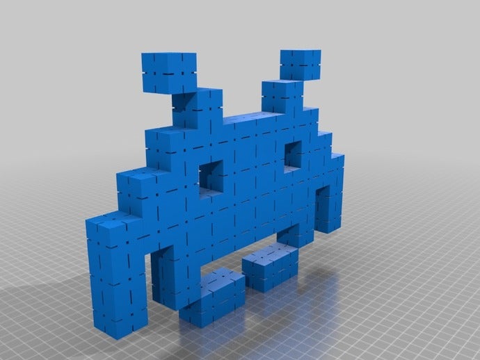 pel conjunto de blocos construção brinquedos 3d tijolo construir bloco conectar-se jogo pixel art 3D print model - Mito3D