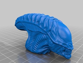 alien criaturas cabeça de 3d print model - Mito3D