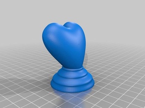 heart trophy sculptures valentine valentines 3d print model - Mito3D