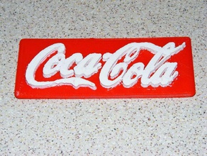 coca cola logotipo de fondo signos logotipos insignia 3d print model - Mito3D