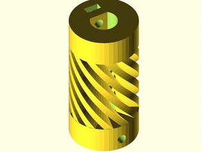 paramétrico de acoplamiento flexible 3d la impresora partes personalizador del desafío ingeniería huxley articulación mendel openscad prusa útil 3d print model - Mito3D