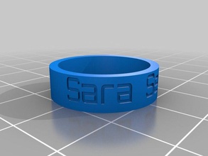 sara serena anello anelli personalizzato 3d print model - Mito3D