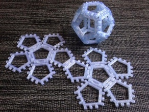 personalizzabile hingesnap dodecaedro netto per la matematica 3dhubs customizer l'istruzione poliedri 3d print model - Mito3D