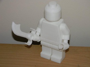 cimitarra skimbals jumbo minifig lego construção brinquedos 3d print model - Mito3D