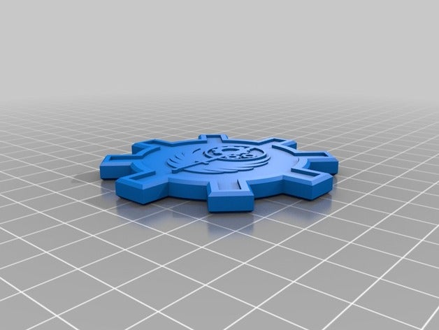 irmandade de aço emblema cog vídeo jogos emblemas fallout mudanças mecanismo videogames 3D print model - Mito3D