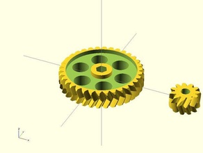 iamburnys extruder Getriebe einstellbare Lochgrößen 3d Drucker Teile iambuny ormerod 3d print model - Mito3D