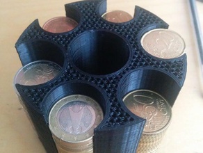 moeda de euro organizador recipientes europa 3d print model - Mito3D