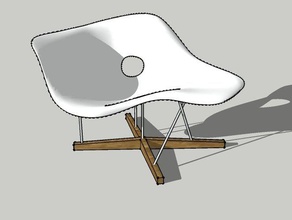 chaise charles eames binalar yapılar mimarlık arouschmeyer sandalye şezlong uzun ray 3d print model - Mito3D