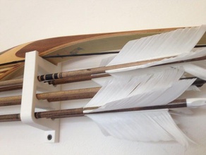 bow arrows hanger sport outdoors archery recurve 3d print model - Mito3D