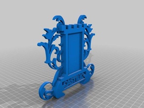 frigorifero magnete fisso art castello cresta lo stemma della famiglia ornamento scudo 3d print model - Mito3D
