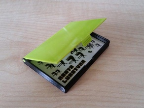 kartvizit kredi kartı durumda 86x54 mm ofis iş kart sahibi sahipleri 3d print model - Mito3D